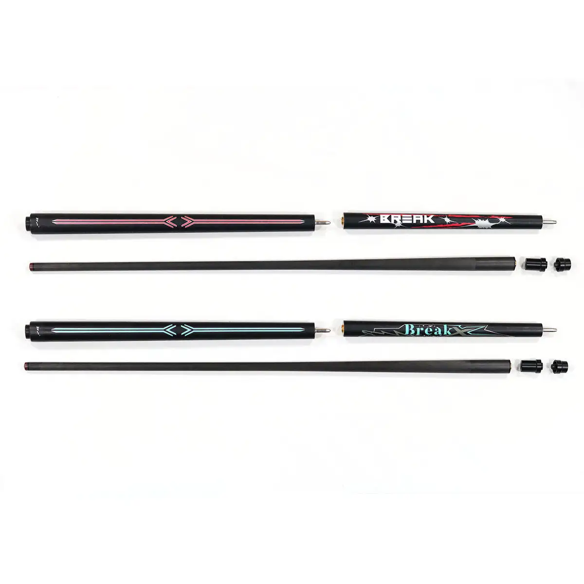 

High Quality Different Colors For 3-pc 13mm Tip Carbon Fiber 58 inches Billiard Pool Snooker Break Cue On Sale