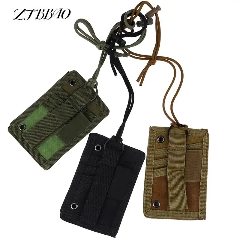 1PCS Army Fan Tactical ID Card Case Patch ID Card Holder Neck Lanyard And Credit Card Organizer