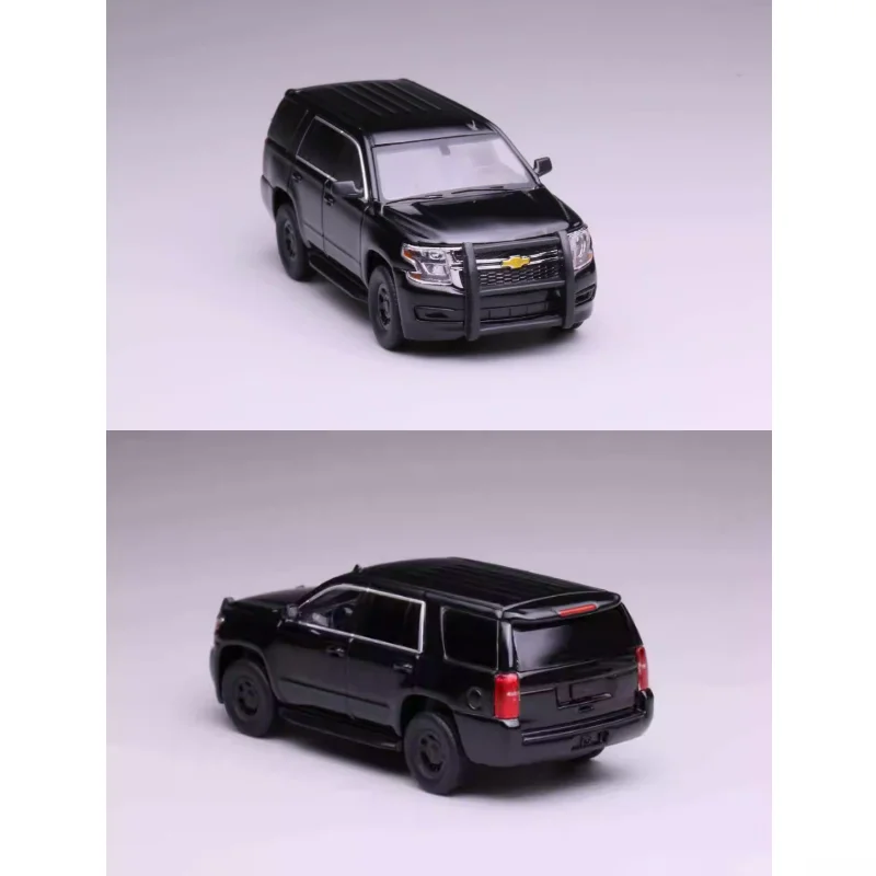 

596 1:64 Scale 123# Tahoe Black Simulation Alloy Car Model Static Display Collectible Toy Gift Souvenir Decoration
