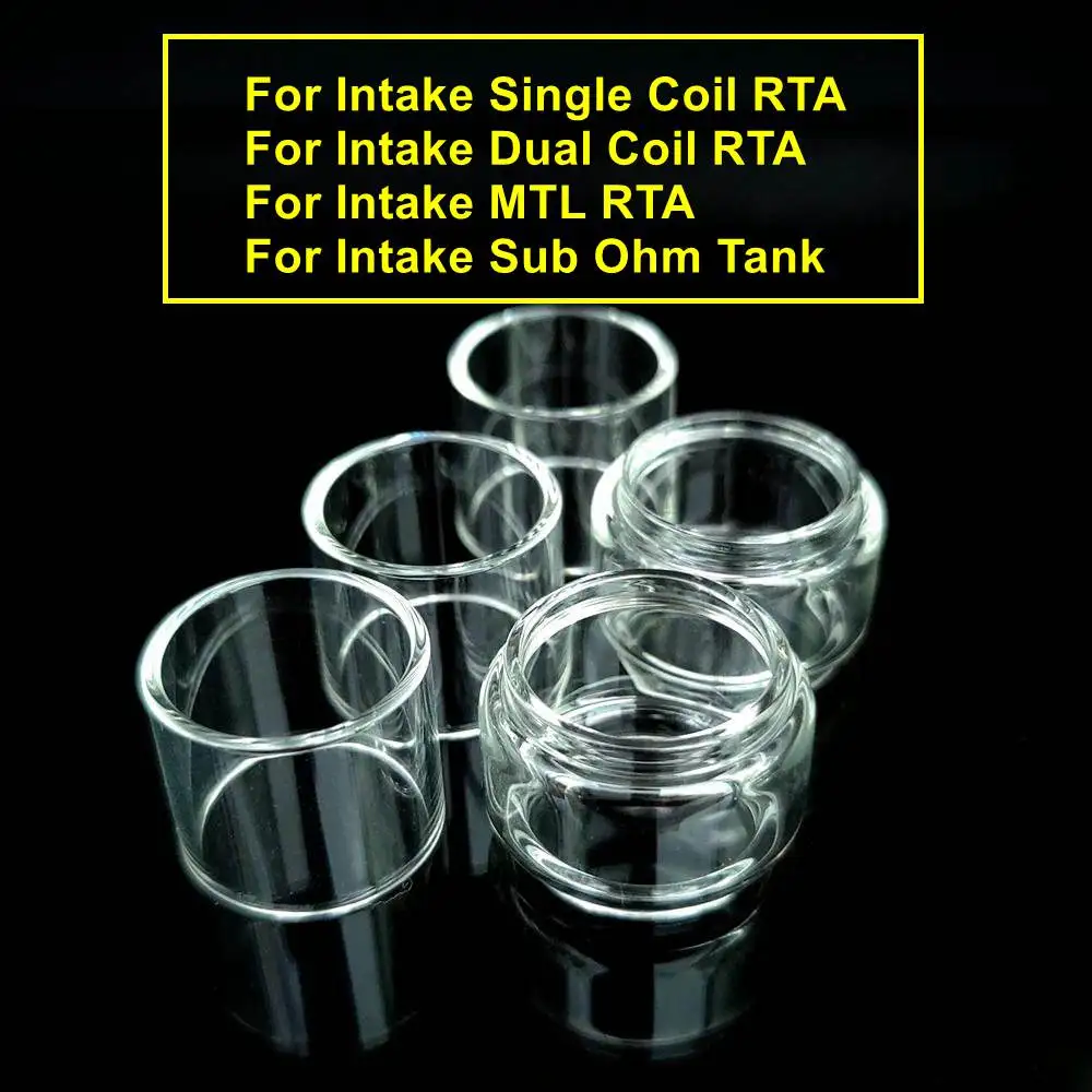 Transparent Bubble/Straight Glass For Intake Single/Dual/Subohm/MTLL Glass Watercolor Glassware