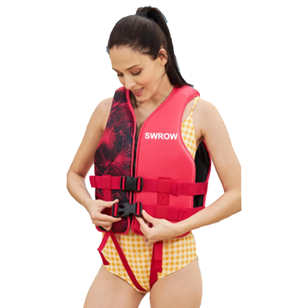 Colete salva-vidas Swrow-neoprene para crianças e adultos, colete de natação, portátil, esportes aquáticos, surf, caiaque, pesca, verão