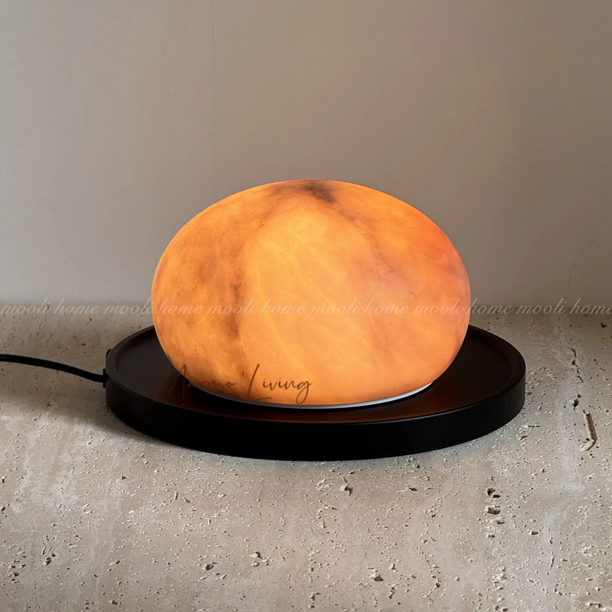 High End Atmosphere Alabaster Stone Table Lamp Marble Lamp Restaurant Bar Home Decoration