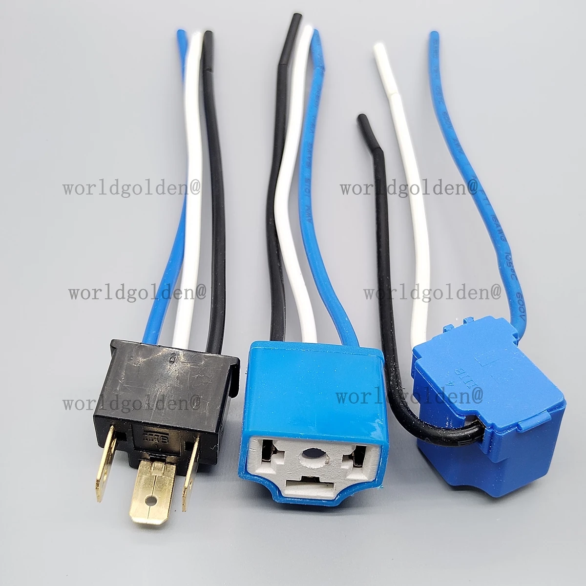 H4 9003 Ceramic Male Female Extension Plug for Vehicle Headlight Circuit Repair and Wiring Installation