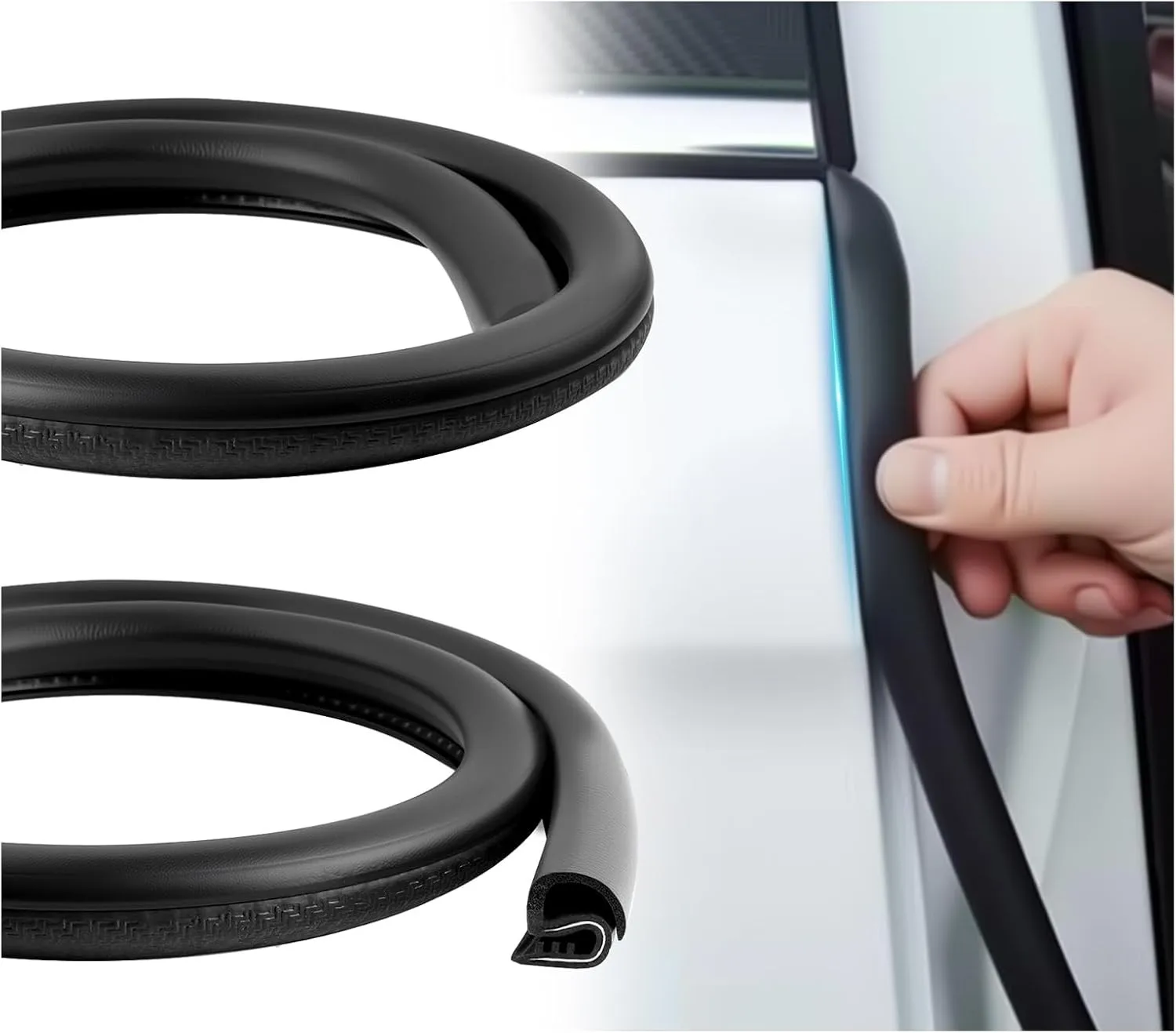 Best Choice 2Pcs B Pillar Car Door Edge Weatherstrip Soundproof Rubber Seal Strip for Lexus