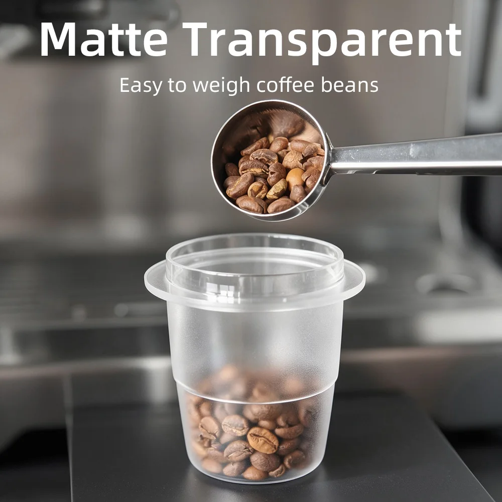 51/53/58MM Coffee Dosing Cup Sniffing Mug Coffee Powder Cup PC Matte Transparent Espresso Dosing Cup 58mm Coffeeware Accessories