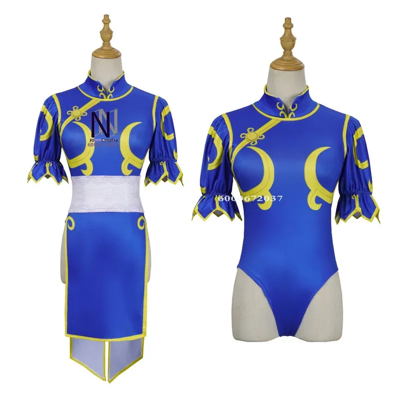 

Костюм CyStreet Fighter Chunli для косплея — сексуальный костюм Cheongsam с браслетом и повязкой на голову для Хэллоуина, вечеринки и комиксов Con