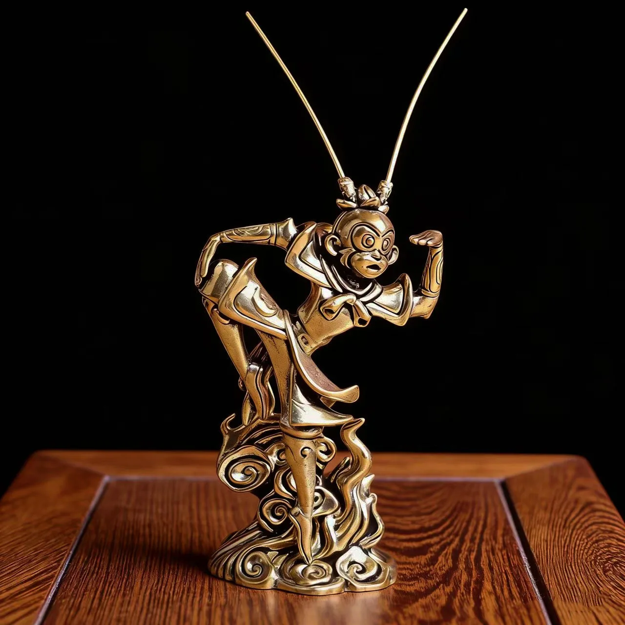 Pure Copper Cartoon Image Figure Monkey King Sun Wukong ornament bronze crafts m648