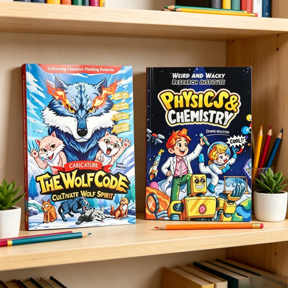 

Children's Growth Comic Set: Wolf Spirit+Physical and Chemical Enlightenment, Cultivating Character and Scientific Interest