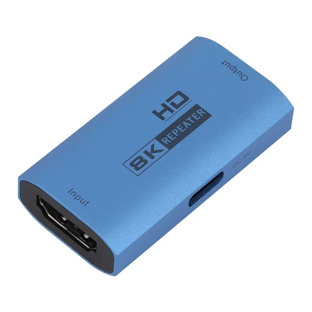 Repeater przedłużający HDMI 8K, przedłużacz kabla HDMI 8K@60Hz, wzmacniacz sygnału, adapter HDMI 2.1 HDR 3D, konwerter wideo — zdjęcie produktu 6