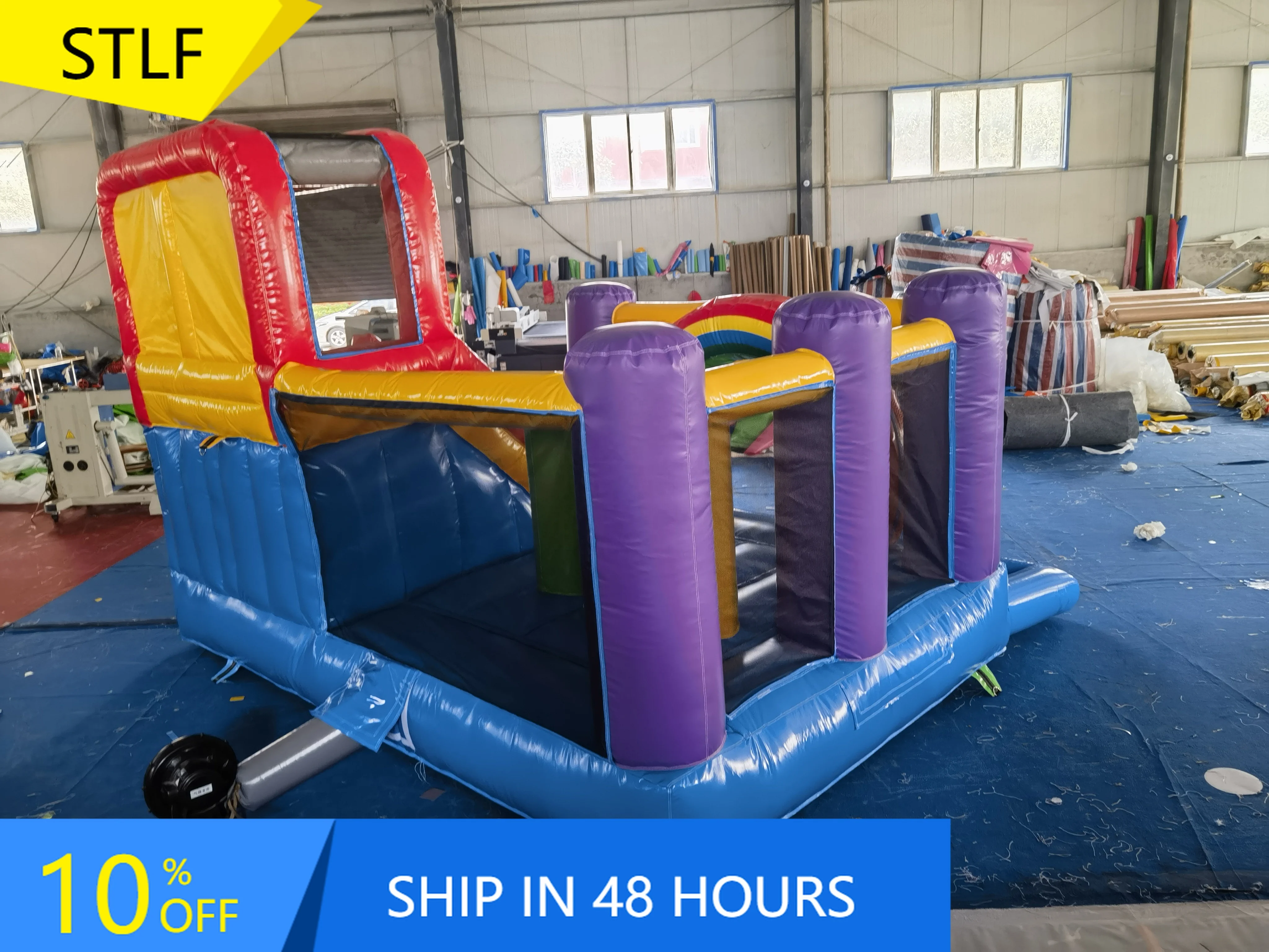 

STLF2025 New Design Mini Bouncy Castle 3.5m*4m Castle Bouncy Slide With Swimming Pool For Kids