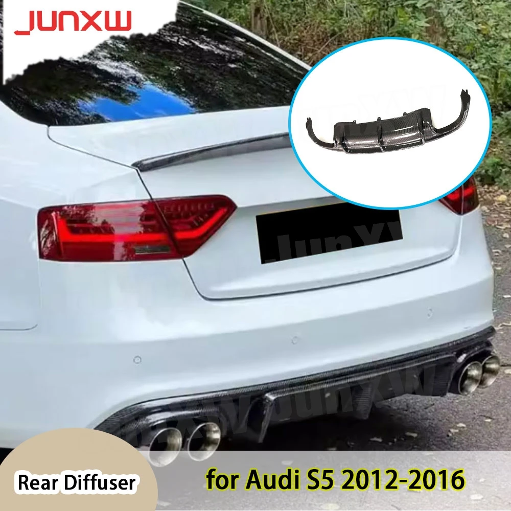 

Carbon Fiber Rear Lip Diffuser for Audi A5 Sline S5 B8.5 Sedan 2012-2017 FRP Rear Bumper Lip Diffuser Spoiler Body Kits