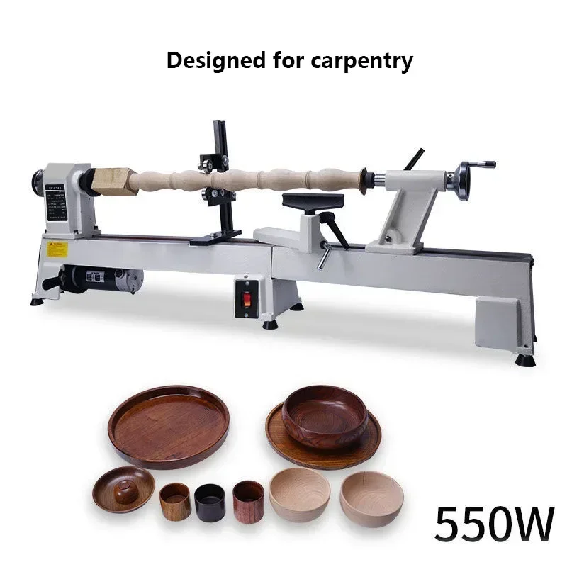550W Woodworking Lathe Micro Small Machine Tool Lathe Wood Spinning Machine Lathe Simple Bead Machine