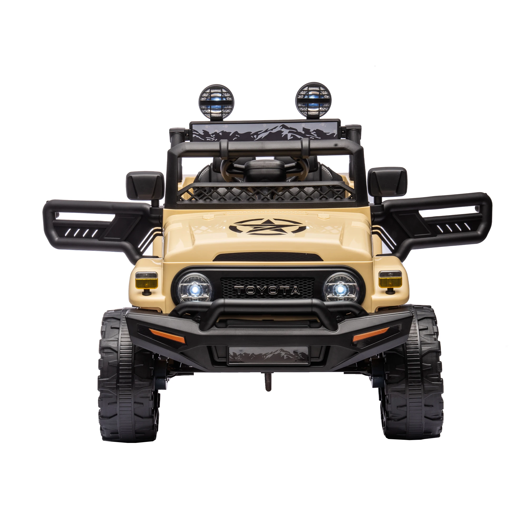 TOYOTA FJ Cruiser-Voiture électrique pour enfants, 12V, 2.4G W, télécommande pour parents, trois vitesses réglables, puissance, licence