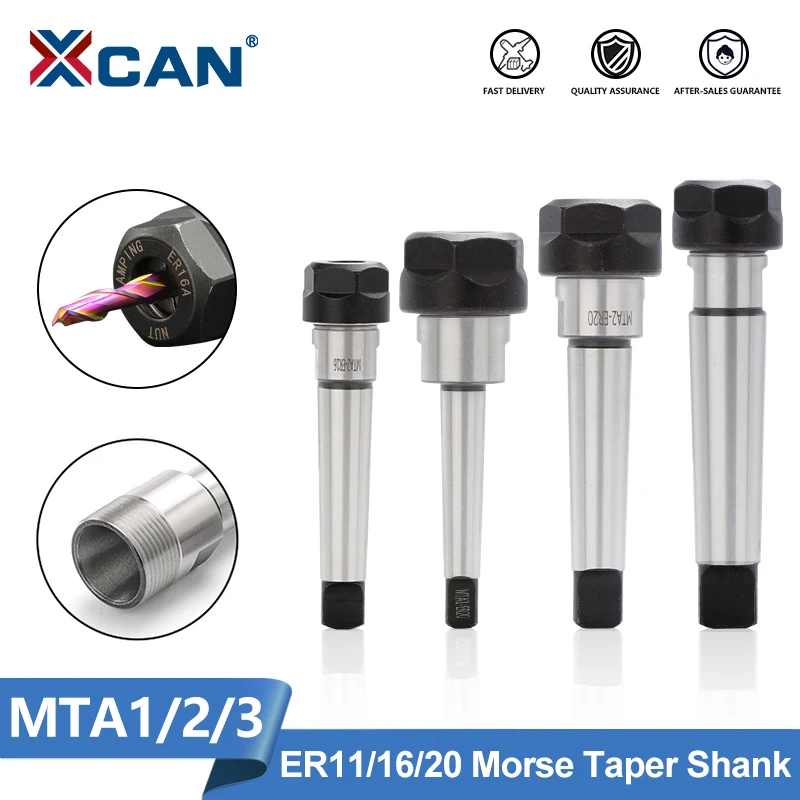 

XCAN Tool Holder Collet Chuck Holder MTA1/MTA2/MTA3 ER11 ER16 ER20 Morse Taper Shank CNC Tool Holder Clamp CNC Milling Machine