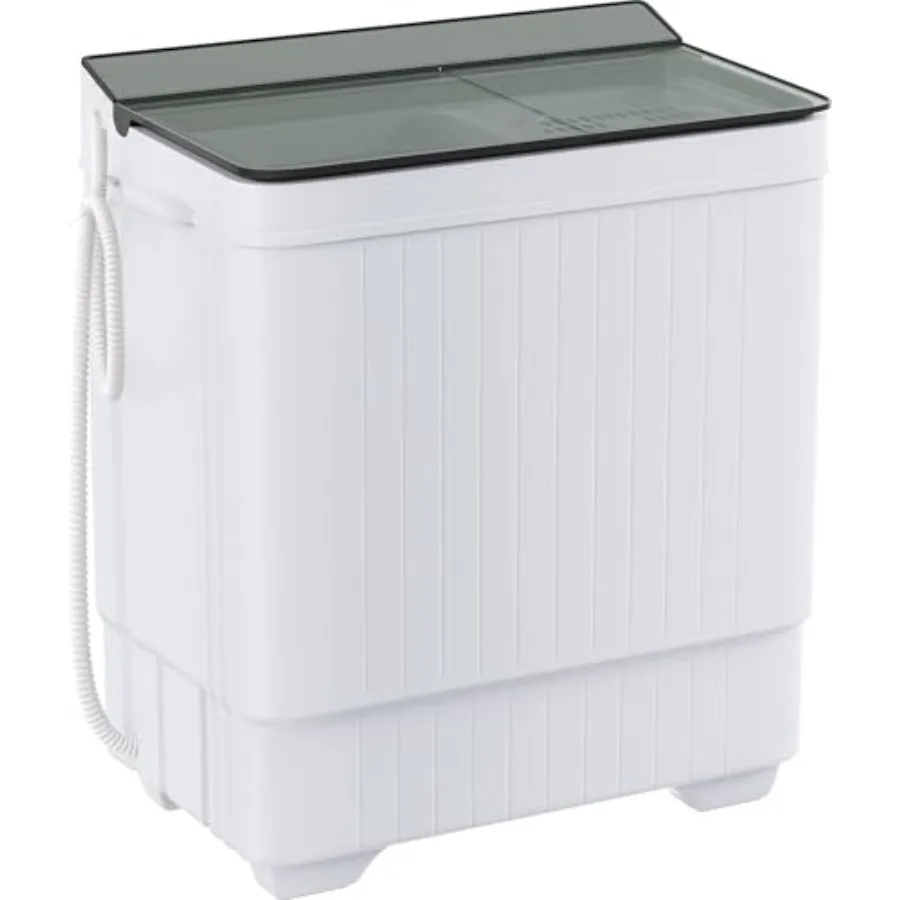 Portable Twin Tub Mini Washing Machine 18.7 Lbs Capacity with 14.3 Lbs Washer and 4.4 Lbs Spinner for Home Apartment Camping RV