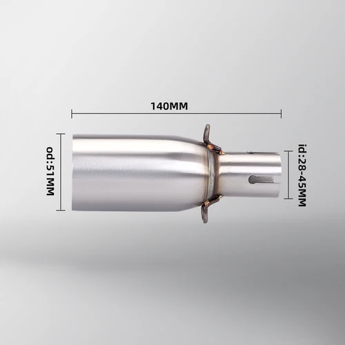 Tubo de conexión intermedio universal para motocicletas, silenciador modificado, diámetro universal 51 mm, varios tamaños de diámetro