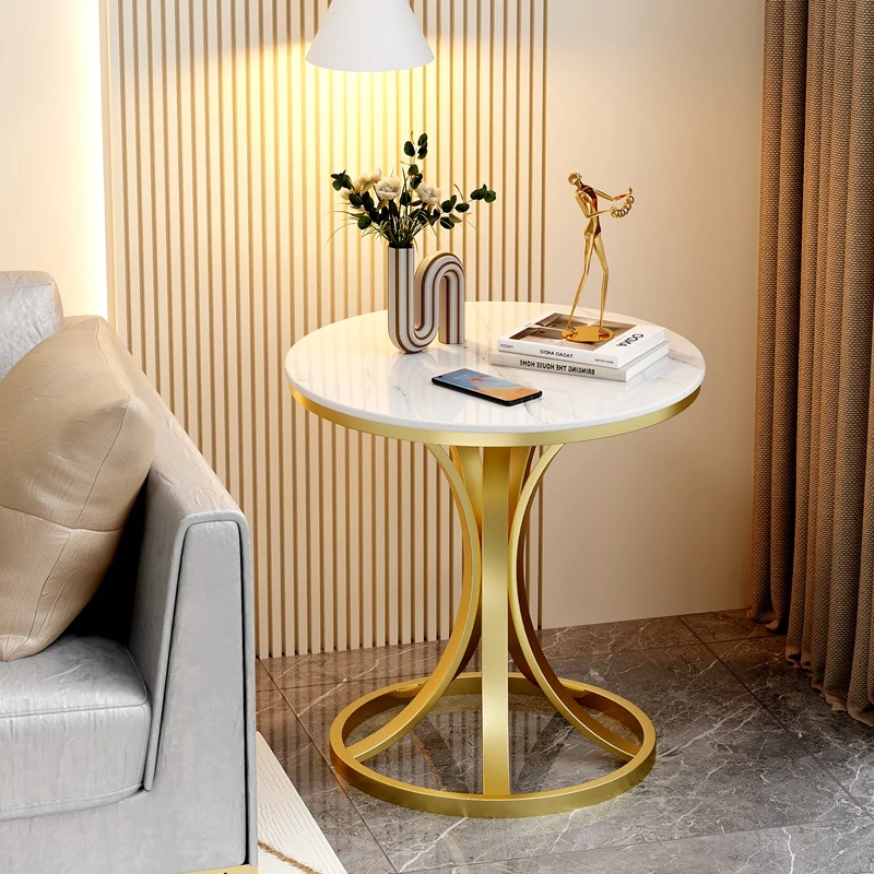 

Living room small round table side sofa side cabinet coffee bedside bedside leisure balcony light luxury high