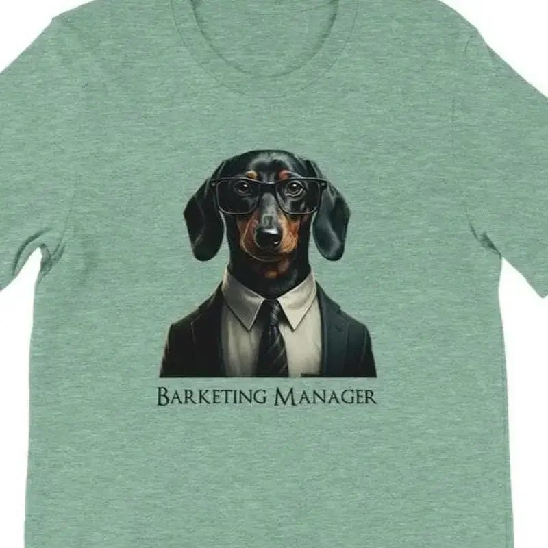 Barketing Manager T Shirt Funny Dog Pet Lover Soft Cotton
