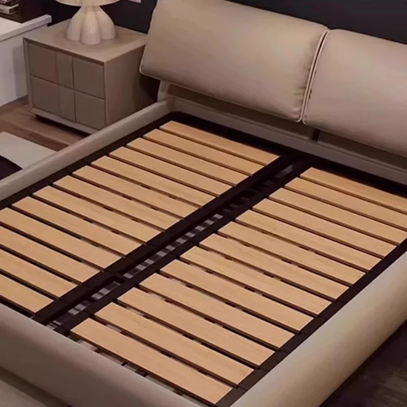 150 سنتيمتر 180 سنتيمتر غرفة نوم سرير الإيطالية الخفيفة الفاخرة الحديثة البساطة سرير مزدوج إطار سرير مزدوج مع تخزين الجلود سرير كامل الحجم