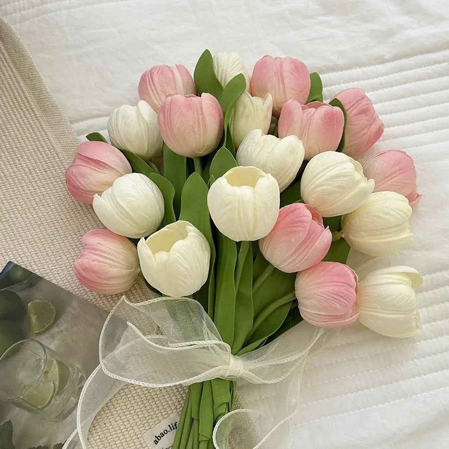 

Simulated Tulip Decorations Flower Ornaments Bouquets High-End Realistic Fake Flowers Weddings Cake Photography Props