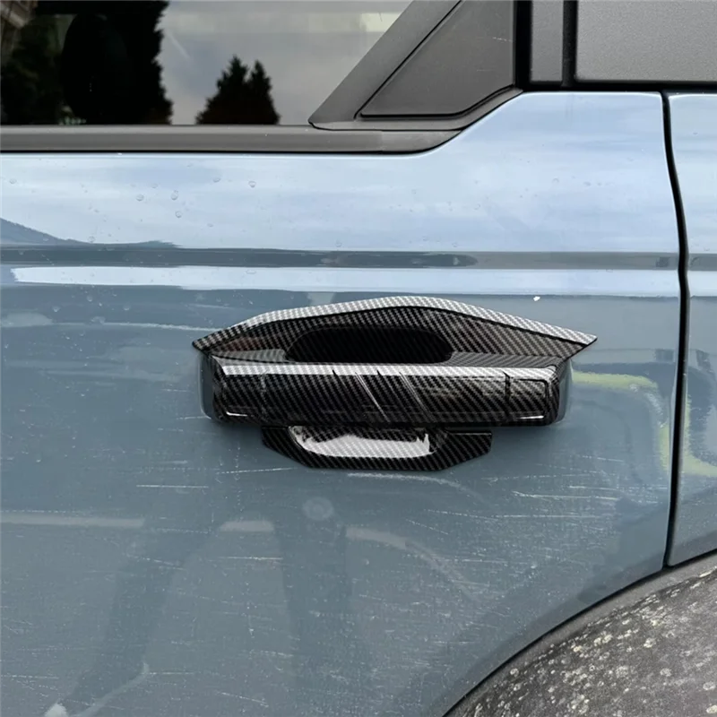 

Накладка на внешнюю дверную ручку автомобиля для Ford Bronco 2023 2024, аксессуары из углеродного волокна с левым рулем