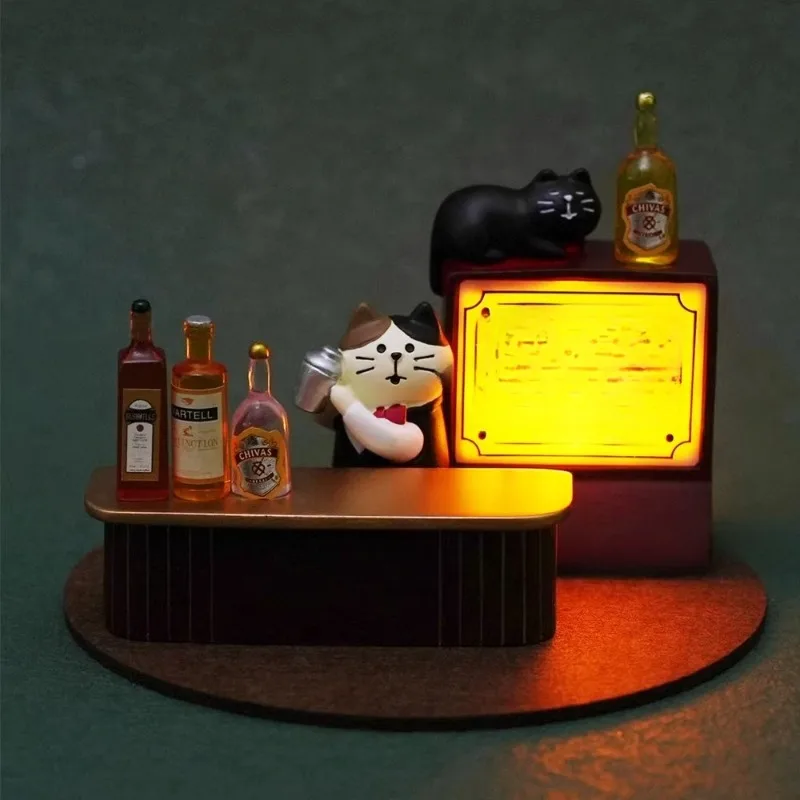 

Cat car office coffee shop decoration LED night light