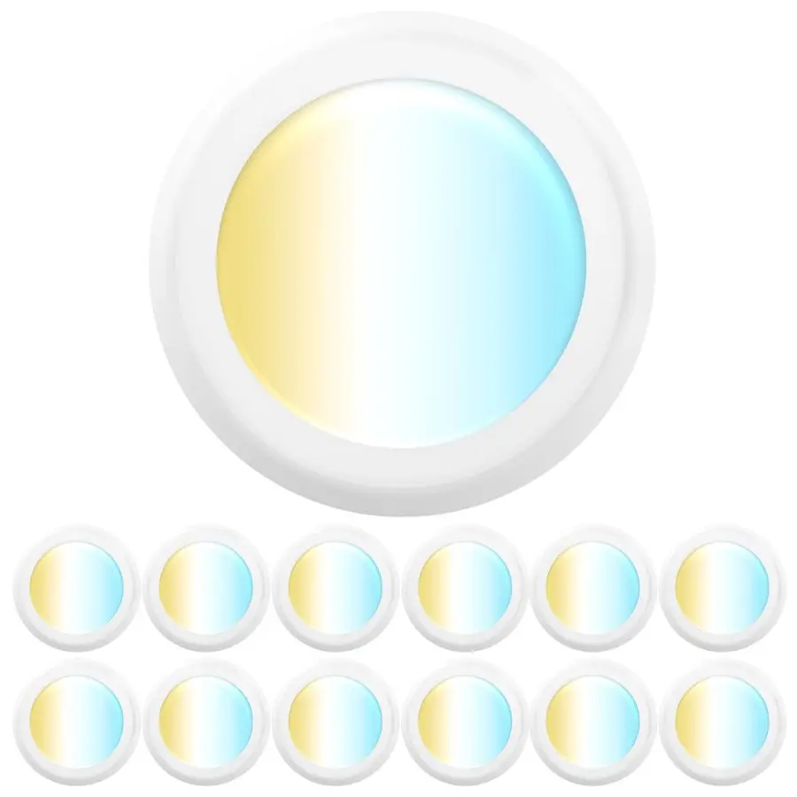 

Набор из 12 светодиодных дисковых светильников 6 дюймов, встраиваемые потолочные светильники, 1500 лм, 18 Вт (100 Вт), с регулируемой цветовой температурой 2700K, 3000K, 4000K