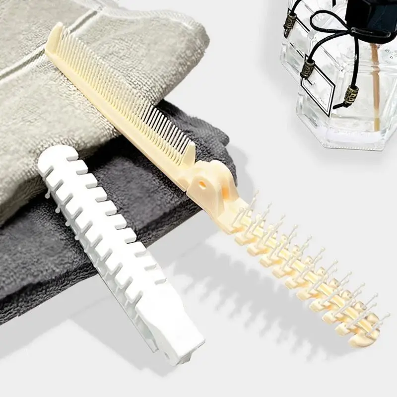 Pocket Friendly Folding Travel Hair Comb Anti-static Soft Massage Brush for Men Women Outdoor Hiking Trip Styling