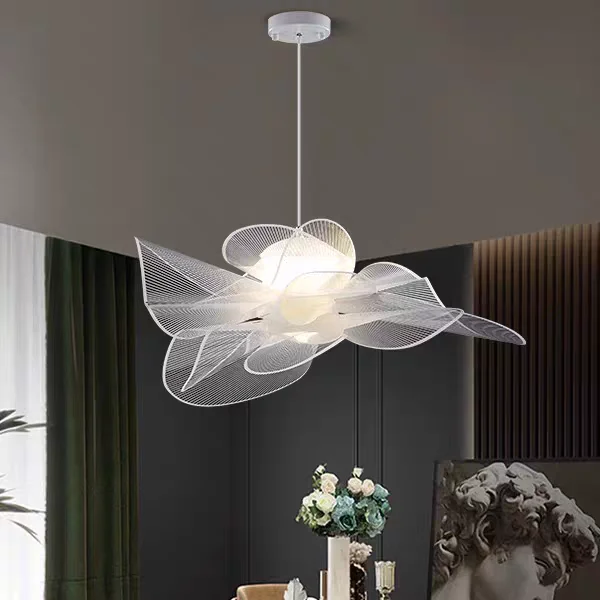 Italienische Mesh Blütenblatt LED Lichter Einfache und Kreative Pendelleuchte Wohnzimmer Kunst Restaurant Schlafzimmer Dekoration Beleuchtungskörper