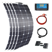 Flexible Solar Panel kit complete Module Cell 18V 100w 200w 300w 400w Controller for RV/Boat/Car/Home 12 V / 24V Battery Charger