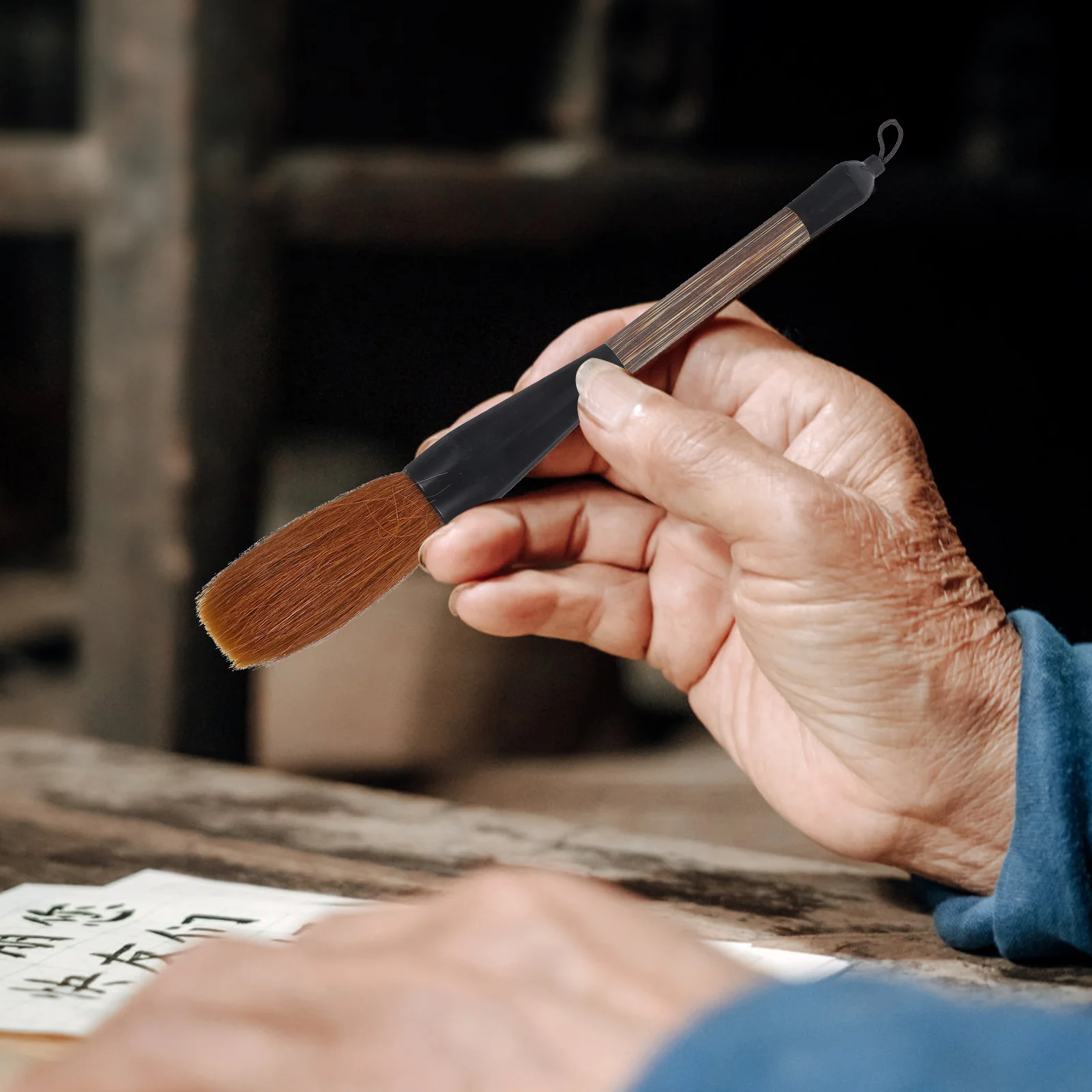 

1pc Wolf Hair Calligraphy Brush Large Size Chinese Painting Pen For Writing Couplets Stroke Art Drawing Tool Beginners Students