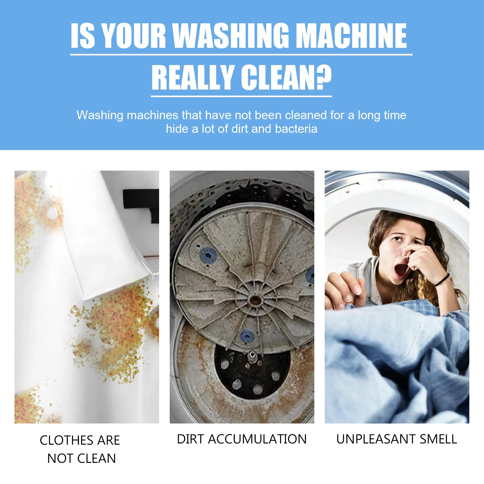 Washing machine cleaning plate washing machine tank automatic drum dirt cleaning clean odor cleaning plate