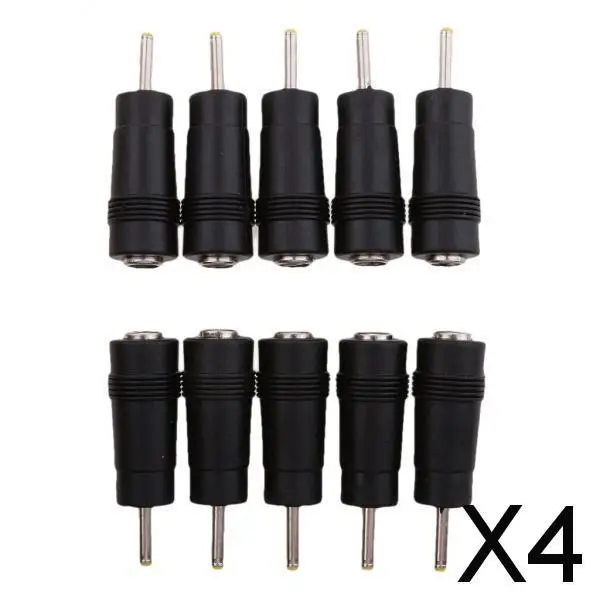 2-4pack 10Pieces DC Power Adapter 2.5x0.7mm Male Plug to 5.5x2.1mm Female Jack