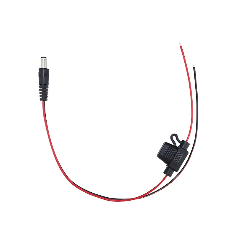 Dc5521 Male And Female Busbar With Fuse Holder 20-gauge Wire 5a Fuse And Fuse Tube 0.5 Square Dc Power Cord B5