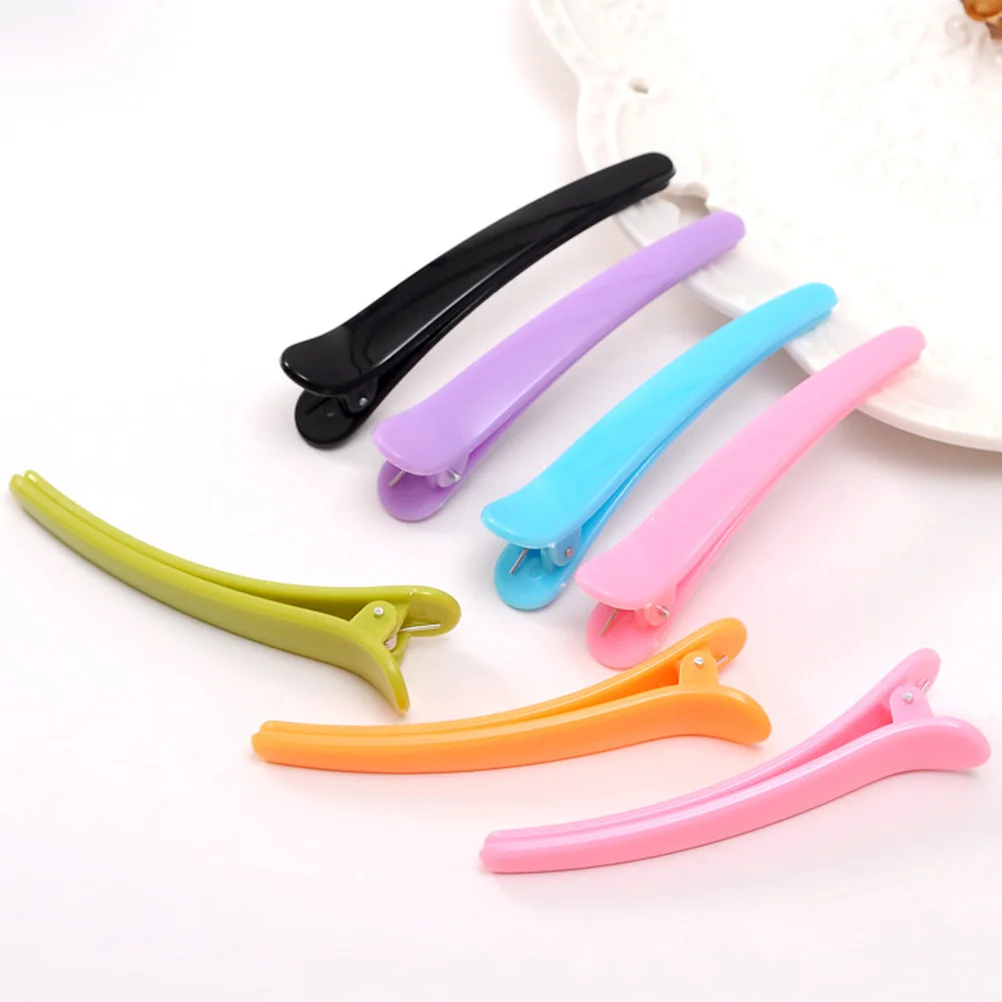 

12pcs 8Cm Candy Color Translucent Duckbill Clips Strong Hold Non Slip Grip For Women Girls Daily Wear Party Wedding Hairpin