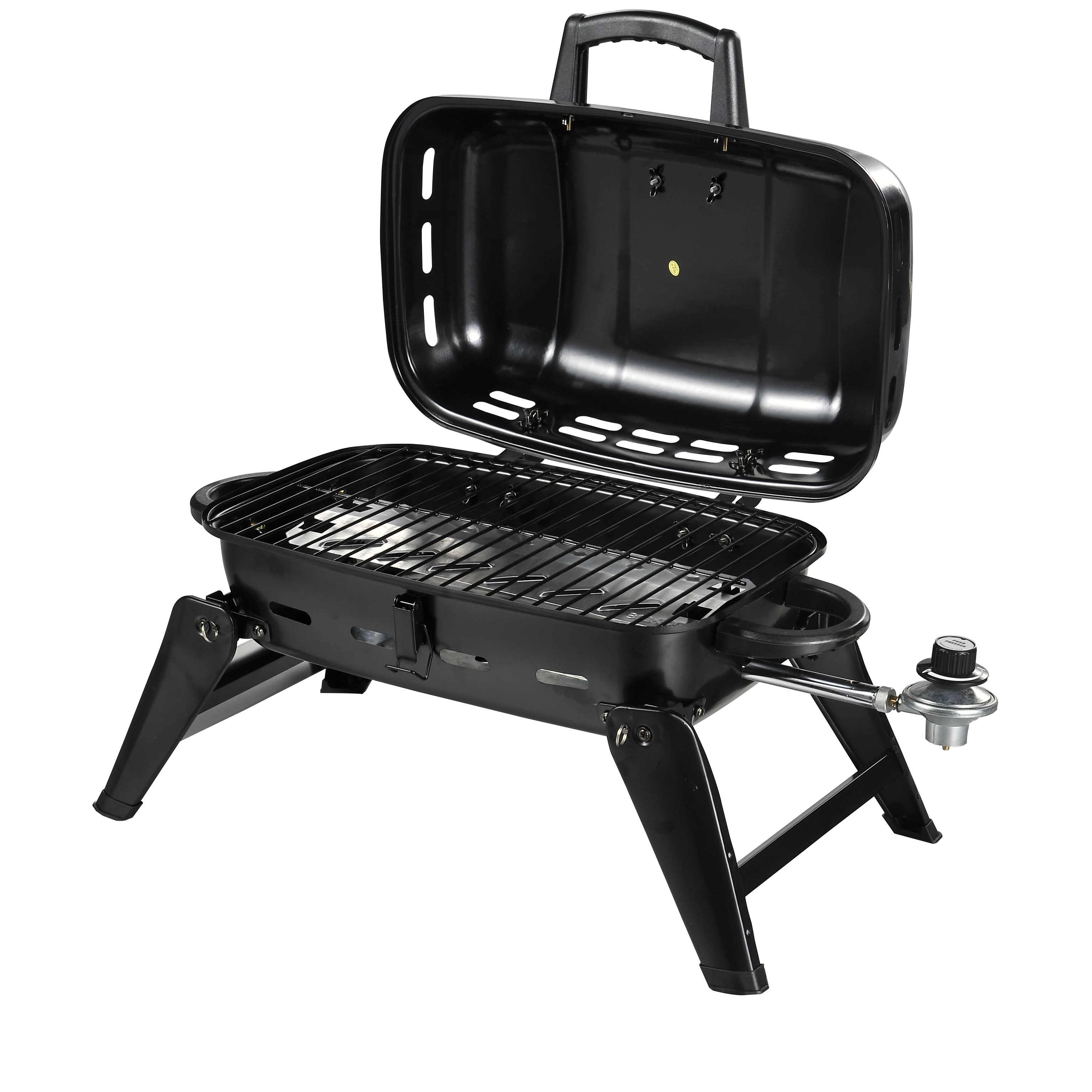 Tabletop BBQ Outdoortdoor Profoldingrtable Gas Smoker Grill Matt Steel Carton Black Portable and Foldable Tabletop Powder Coated