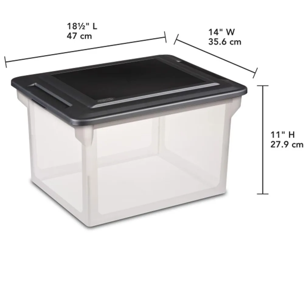 File Box, Stackable Storage Bin with Lid 2