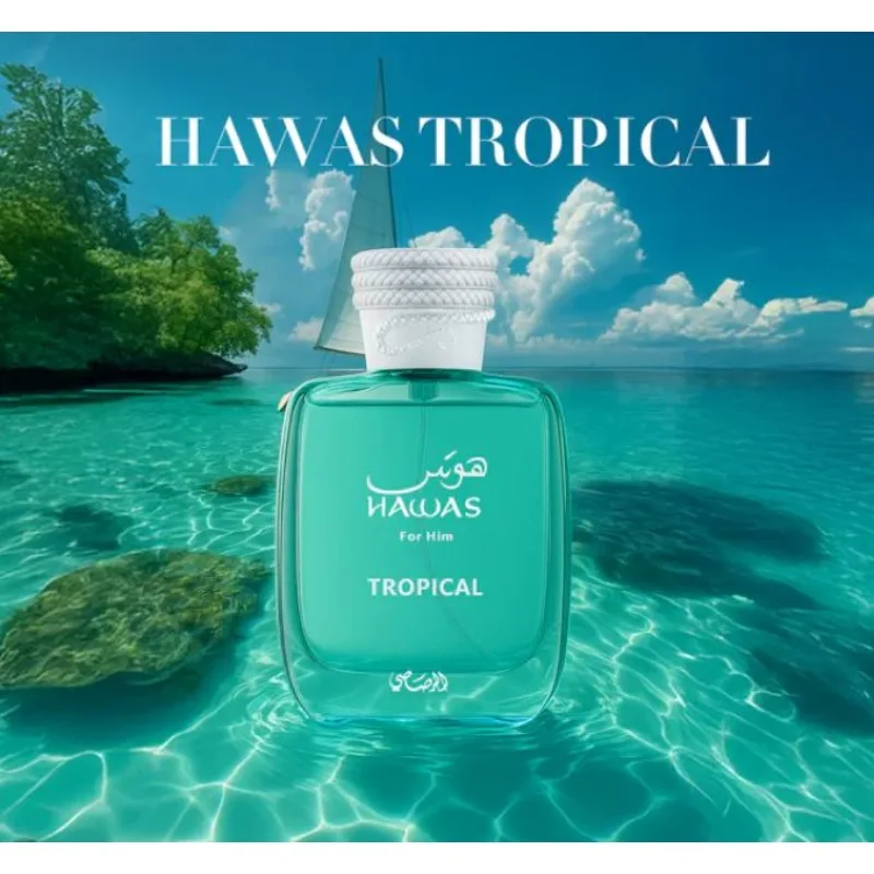 100 مللي RASASI Hawas Tropical Eau De Parfum Spray Para Hombre فرمون عطر المرأة العربية فرمون كولونيا رجل