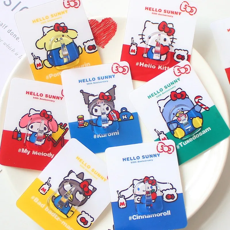 

5pcs Hello Kitty Hook Cute Cartoon Bathroom Bearing Hook Kitchen Travel Supplies Desktop Accessories Student Gift Wholesale