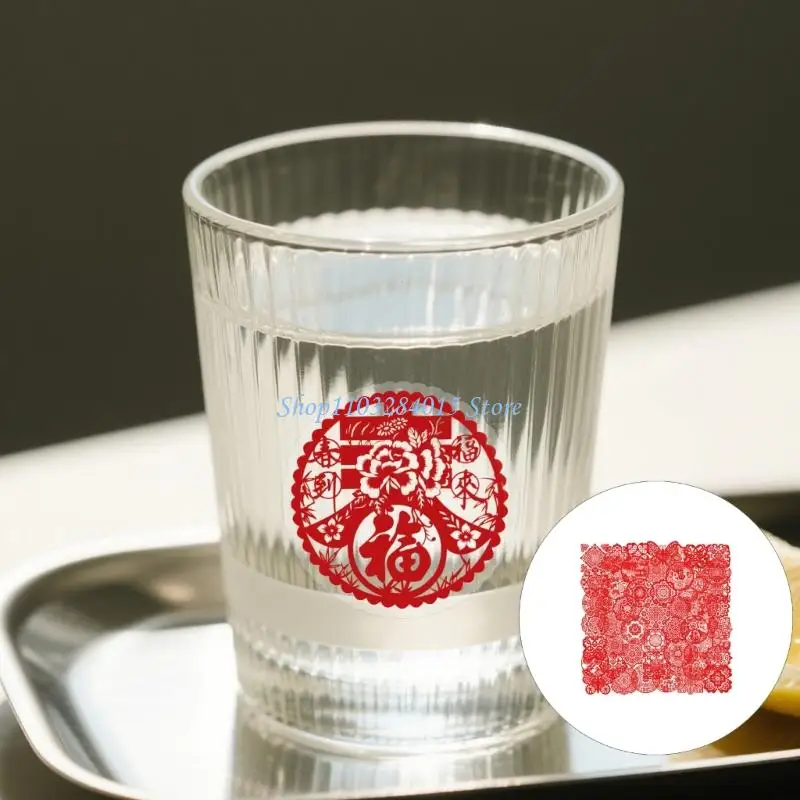 R6FF 2026 Reusable Chinese New Year Window Art Cling Sticker Decors Adhesive Sticker