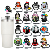 Japanese anime Straw Cover for Stanley Cup,Straw Topper Compatible with 30&40Oz Tumbler Handle,10mm/0.4in Silicone Straw Cover