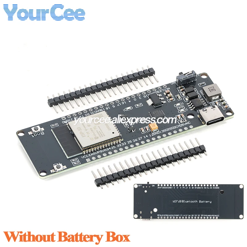 Płytka rozwojowa ESP32 z WiFi, Bluetooth, kompatybilna z protokołem BLE, uchwyt na baterię 18650, do nauki, ewaluacji i sterowania przemysłowego. — zdjęcie produktu 3