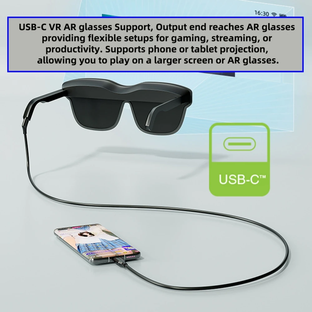 USB 3.1 GEN 3.2 10Gbps Type-C Video 4K Power PD 65W Ultra-Fine Flexable Cable  for VR AR Glasses NS Handheld Console