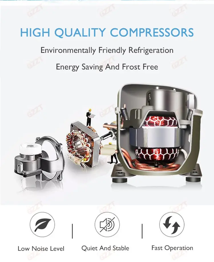 عرض الفريزر التجاري الصغير عرض الآيس كريم الإيطالي أسود أبيض مخصص 55/90/112L ثلاجة جيلاتو المحمولة