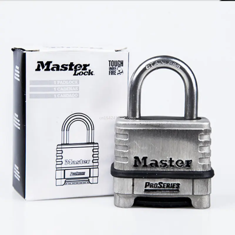 

Master Lock password lock all stainless steel anti-pry waterproof padlock home outdoor password lock security and anti-theft