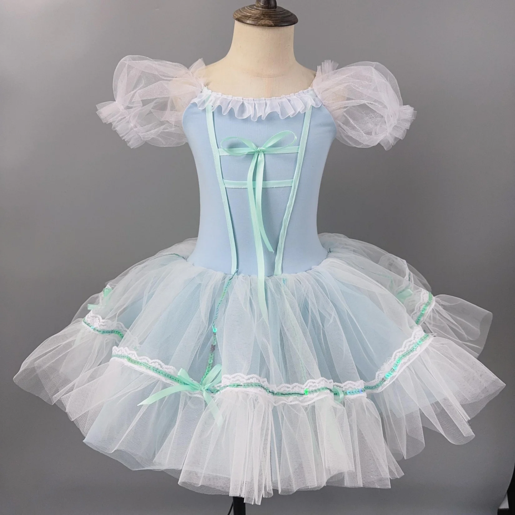 Performance Long Ballet Dresses Sequins Ballet Tutu Dress Girls Princess Ballerina Dance Costume Party Dress Ballet Wear Leotard