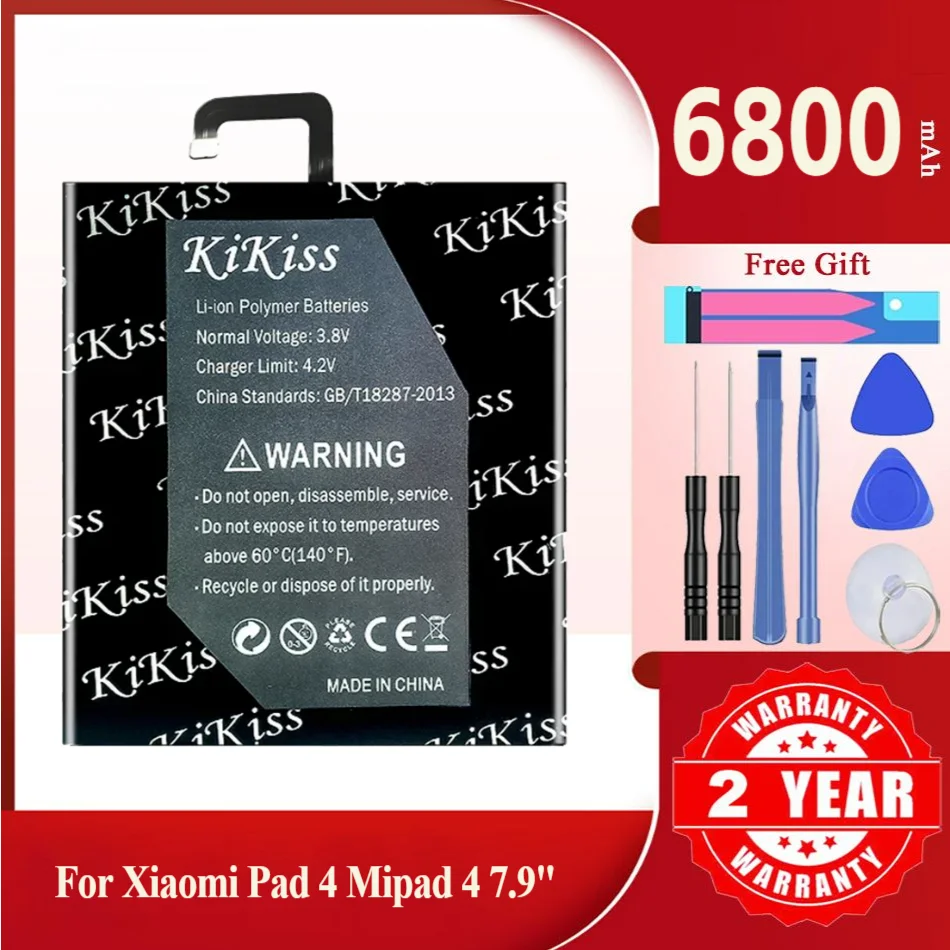 

KiKiss Powerful Battery BN60 6800mAh For Xiaomi Pad 4 MiPad 4 Mipad4 7.9 inch
