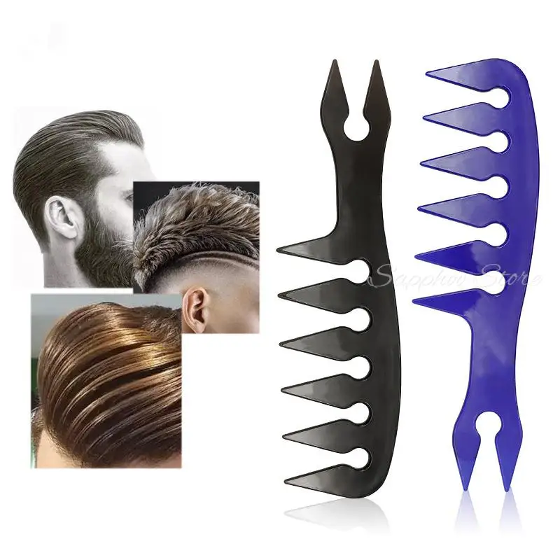 Barber New Oil Head Comb Aircraft Head Hair Comb Large Back Flat Comb Wide Tooth Retro Oil Head Shape Comb G1228