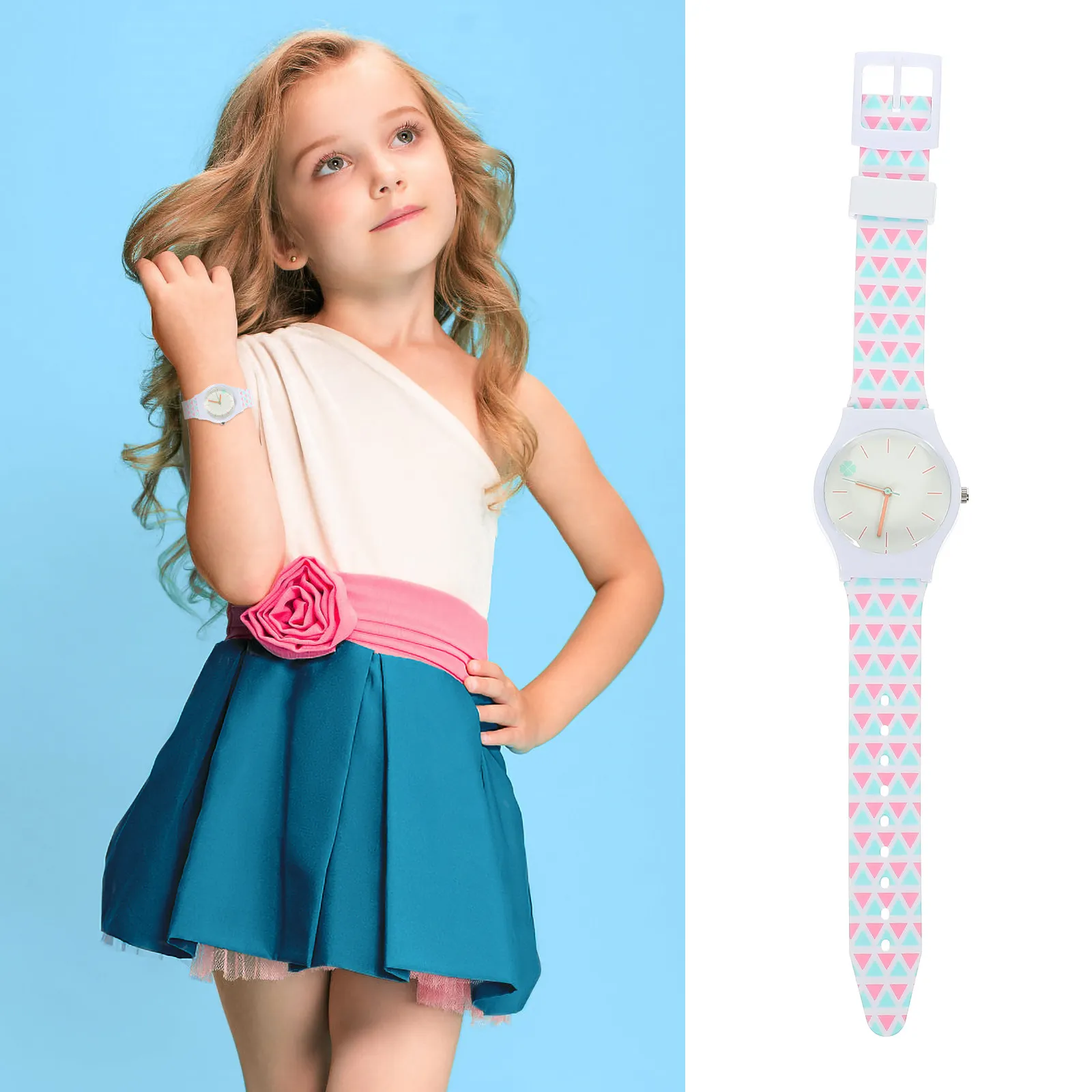 Waterproof Quartz Watch Delicate Decorative Dial Breathable Strap Elegant Simple Design for Daily School Party Dating Gift
