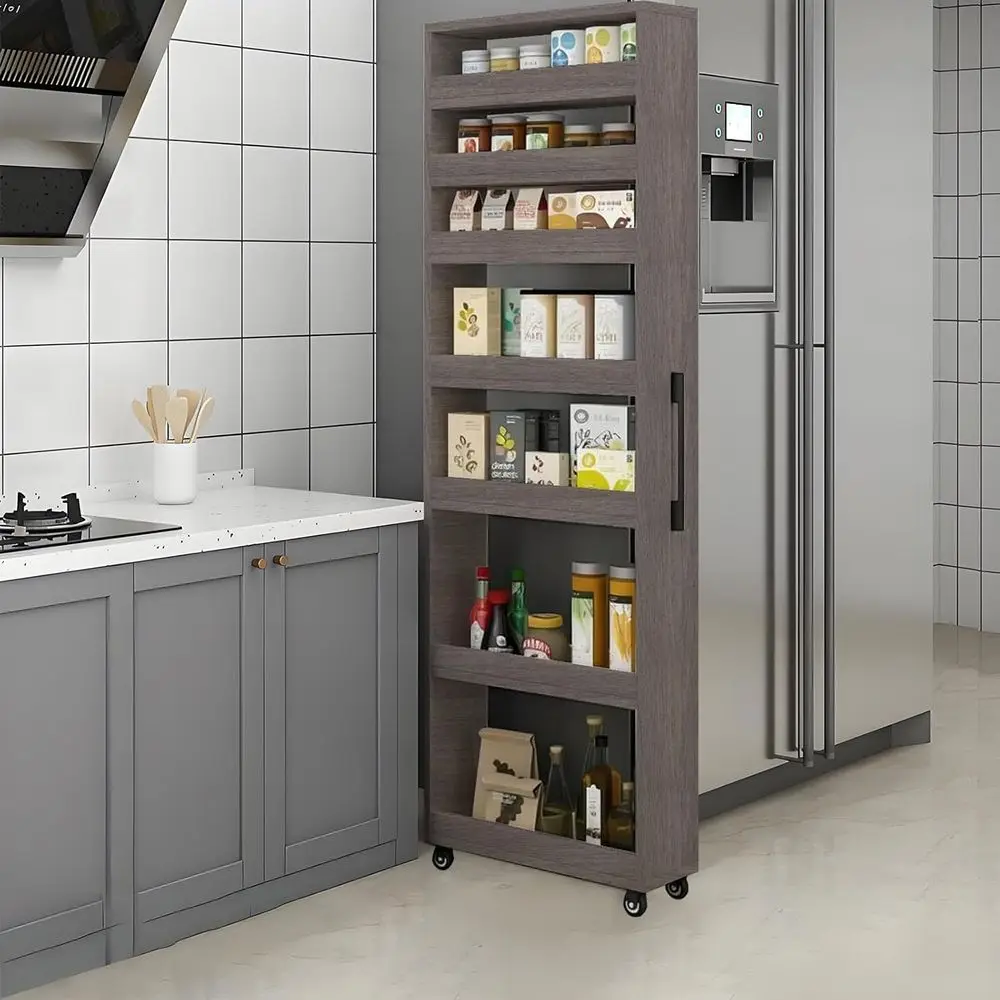 

7-Tier Rolling Storage Cart for Compact Spaces: Versatile Organizer for Kitchen, Pantry, Laundry, and Bath